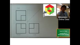 Orthographic Drawing Example 2 [upl. by Relyhcs]