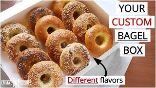 Assorted Bagels USING 1 RECIPE  EverythingEggOnionPoppySesame  New York Bagels Recipe [upl. by Ajay]