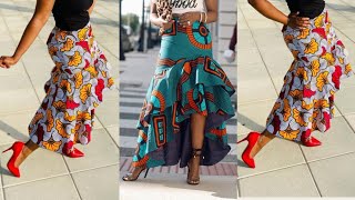 DIY Easy Ankara high low skirt  African print Skirt [upl. by Roon]