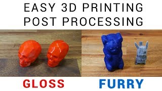 3D printing post processing for gloss and furry finishes [upl. by Loggins]