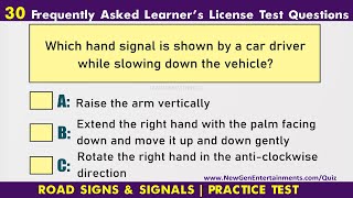 30 Frequently Asked Learners License Test Questions  RTO Exam Practice  Road Signs  India  LLR [upl. by Vergil976]