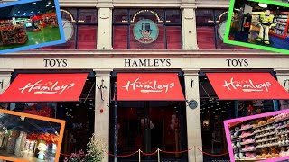 LONDON WALK  HAMLEYS TOYS  Hamleys Toys Store Tour in Regent Street London [upl. by Aivonas]