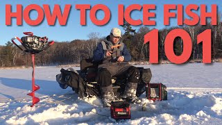 How to Ice Fish  Beginner Ice Fishing 101 [upl. by Yarazed853]