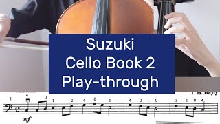 Suzuki Cello Book 2 Tutorial Playthrough [upl. by Ches]