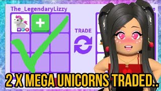 2 Mega Unicorn Traded In Adopt Me [upl. by Hutchins609]