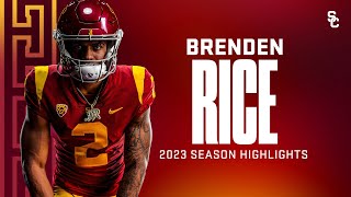 Brenden Rice 2023 USC Football Highlights [upl. by Crist]