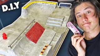 DIY CONCRETE FINGERBOARD SKATEPARK [upl. by Nylahsoj]