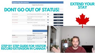 How to Apply For A Visitor Record Visitor Extension in Canada  Complete DIY Guide [upl. by Brice]