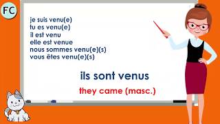 Le Verbe Venir au Passé Composé  To Come Compound Tense  French Conjugation [upl. by Habas]