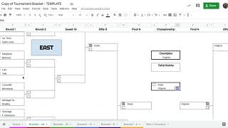 Google Sheets Tournament Bracket Tutorial [upl. by Ik]