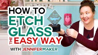 How to Etch Glass the Easy Way Armour Etch amp Vinyl Decals [upl. by Ayt]