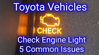 Toyota Corolla Check Engine Light 5 Common Issues [upl. by Eimaral]