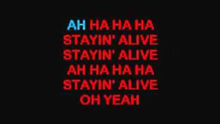 Bee Gees Staying Alive  with Lyrics HD [upl. by Lucita671]