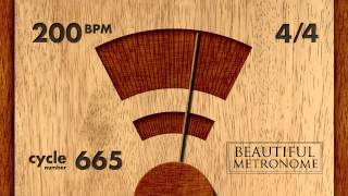 200 BPM 44 Wood Metronome HD [upl. by Lielos549]