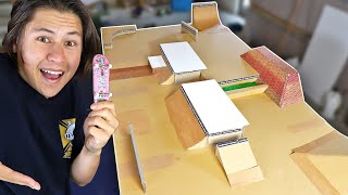 DIY CARDBOARD FINGERBOARD PLAZA [upl. by Garret]