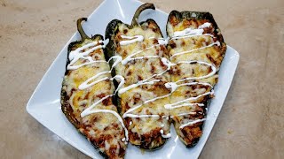 How to prepare Chili Relleno Beef stuffed Poblano Pepper [upl. by Any]