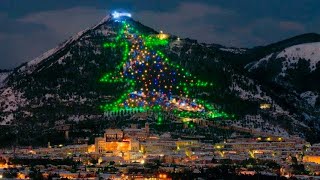 Lalbero di Natale più grande del mondo è italiano e si trova in Umbria a Gubbio [upl. by Tdnaltroc]