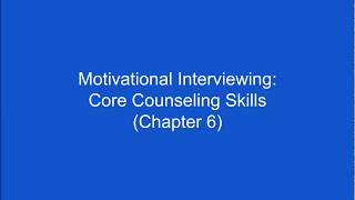 Motivational Interviewing OARS Skills [upl. by Ecnerwaled]