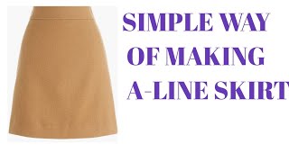 HOW TO MAKE AN A LINE SKIRT PATTERN [upl. by Ahsenom]