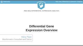 R Tutorial  Differential Gene Expression Overview [upl. by Emerick]