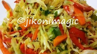 Cabbage Stir Fry Recipe  Jikoni Magic [upl. by Sylvie977]