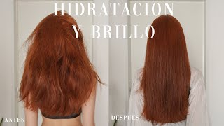 COMO HIDRATAR EL CABELLO SECO Y MALTRATADO  cabello SIN FRIZZ y BRILLOSO [upl. by Sarson162]