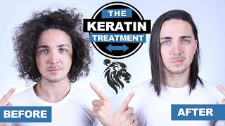 ✅ Getting the Keratin Treatment Before amp After  Mens Curly Hair [upl. by Anema]