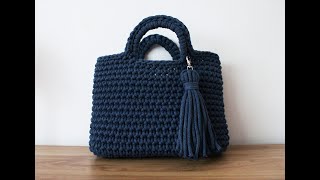 Easy crochet handbag tutorial classic version Klasyczna torebka na szydełku [upl. by Gonroff]