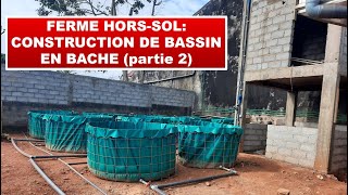 Ferme horssol construction de bassin en bâche partie 2 [upl. by Ettevroc]