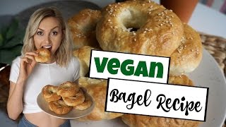 Easy Homemade Bagels  Vegan Recipe [upl. by Heddie948]