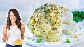 HolidayWorthy Garlic amp Herb Whole Roasted Cauliflower [upl. by Persis]