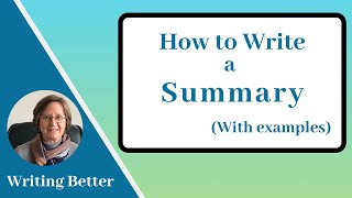 How to Summarize with examples [upl. by Sallie178]