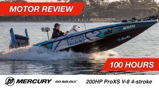 Tested  Mercury 200hp Pro XS V8 46L 4stroke Outboard [upl. by Boeschen]