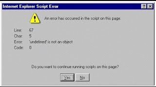 How To Stop Internet Explorer Script Error Messages [upl. by Demetre709]