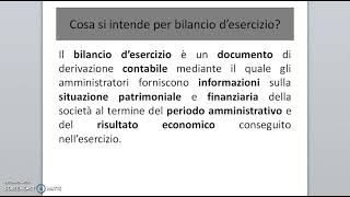 il bilancio desercizio definizione funzioni clausola generaleeconomiaaziendalepervoi [upl. by Enilarac262]