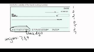 Validity of a Bank Routing Number [upl. by Anelleh846]