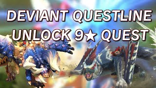 How to unlock the Deviant Questline and 9★ Quest  Monster Hunter Stories 2 [upl. by Helban]