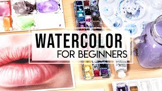 HOW TO USE WATERCOLOR  Guide for Beginners [upl. by Docilu]