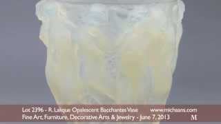 R Lalique Opalescent Bacchantes Vase [upl. by Htennek]