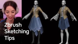 Tips on how to sculpt a Zbrush garment sketch [upl. by Berner]