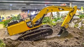 155 kg RC Excavator in HUGE 18 scale RC Caterpillar Action [upl. by Norab]