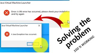 A JAVA EXCEPTION HAS OCCURED SERVER PROBLEM SOLVED 100  WORKING ON WINDOWS 7810 [upl. by Aromat]