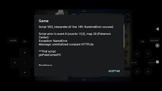 Solucionar error interpreterrb script 003 Pokemon infinite fusionJoiPlay [upl. by Aisilef]