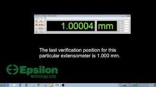 Epsilon Technology  3590VHR Extensometer Calibrator Software Demo [upl. by Annawyt]