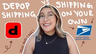 DEPOP SHIPPING VS SHIPPING ON YOUR OWN [upl. by Lynna]