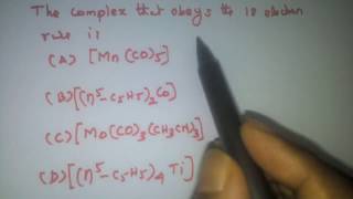 18 Electron Rule  Definition Electron counting common ligands and Examples [upl. by Loria]