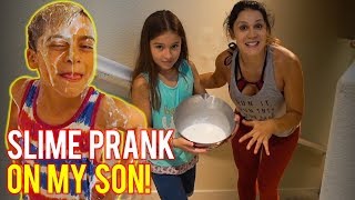 SLIME PRANK ON SON W ANDREA ESPADA  The Royalty Family [upl. by Lehpar596]