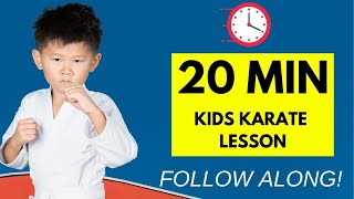 Karate Training For Kids At Home  20 Min Intermediate Lesson  Dojo Go Week 8 [upl. by Nohsyt963]