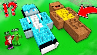 JJ and Mikey POOR vs RICH Statue Maze Challenge Battle  Minecraft Challenge from Maizen [upl. by Osbourn]