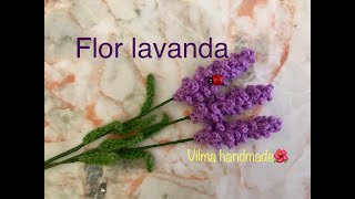 FLOR LAVANDA a crochet facil de tejer y muy bonita [upl. by Atnicaj]